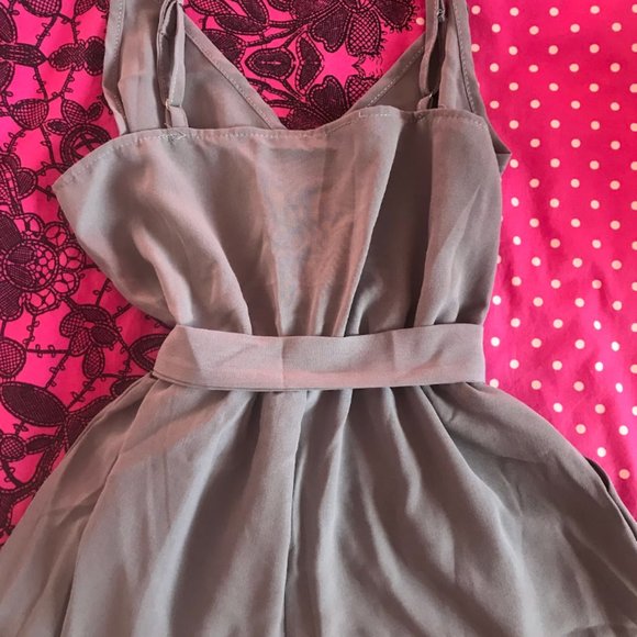 Blue Wrap-Front Romper - Picture 4 of 4